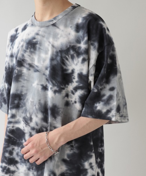 RAGEBLUE（レイジブルー）の「タイダイ柄/フェイクレイヤードビッグTシャツ/939601（Tシャツ/カットソー・メンズ・ブラック/ライトブルー/ホワイト・LARGE/MEDIUM）」の21枚目の写真