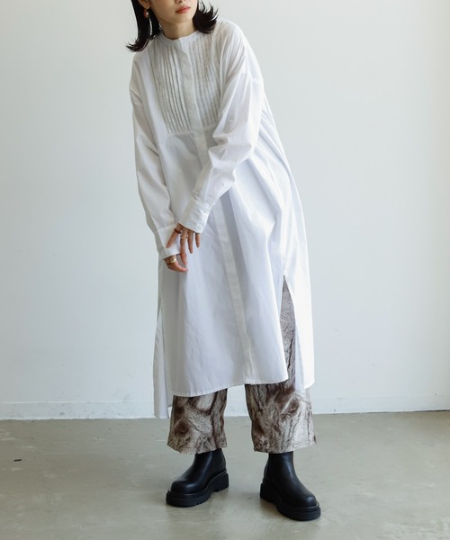 Birthday room（バースデイルーム）の「1枚でこなれ感。ピンタックキャンブリックワンピース（ワンピース・レディース・ホワイト/ブラック/グレイッシュベージュ・FREE）」の2枚目の写真