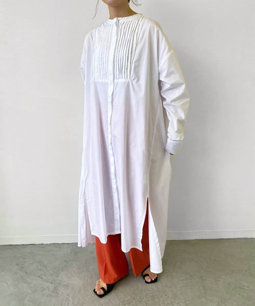 Birthday room（バースデイルーム）の「1枚でこなれ感。ピンタックキャンブリックワンピース（ワンピース・レディース・ホワイト/ブラック/グレイッシュベージュ・FREE）」の18枚目の写真