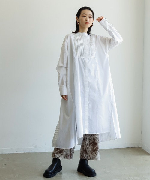 Birthday room（バースデイルーム）の「1枚でこなれ感。ピンタックキャンブリックワンピース（ワンピース・レディース・ホワイト/ブラック/グレイッシュベージュ・FREE）」の9枚目の写真