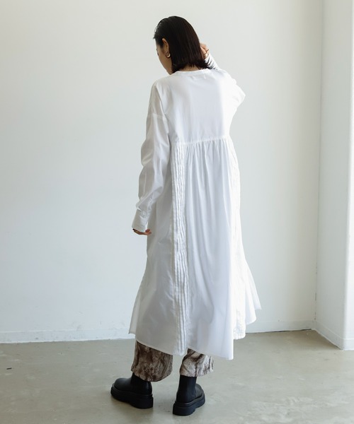 Birthday room（バースデイルーム）の「1枚でこなれ感。ピンタックキャンブリックワンピース（ワンピース・レディース・ホワイト/ブラック/グレイッシュベージュ・FREE）」の11枚目の写真