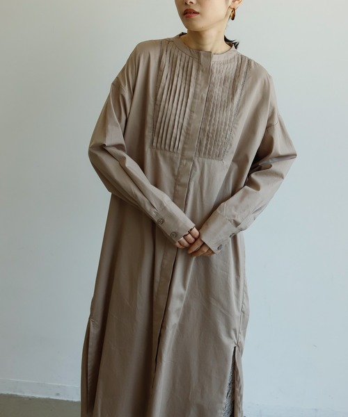 Birthday room（バースデイルーム）の「1枚でこなれ感。ピンタックキャンブリックワンピース（ワンピース・レディース・ホワイト/ブラック/グレイッシュベージュ・FREE）」の20枚目の写真