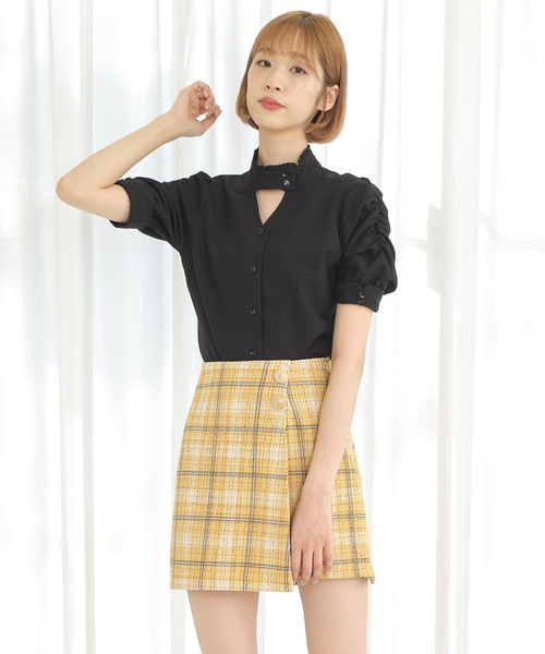 TITTY&CO.（ティティーアンドコー）の「ツイードチェックショートパンツ（その他パンツ・レディース・ピンク/イエロー/グリーン・SMALL/MEDIUM）」の3枚目の写真