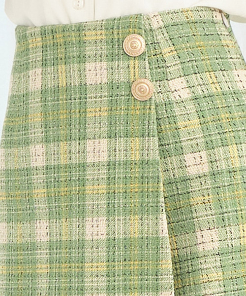 TITTY&CO.（ティティーアンドコー）の「ツイードチェックショートパンツ（その他パンツ・レディース・ピンク/イエロー/グリーン・SMALL/MEDIUM）」の9枚目の写真