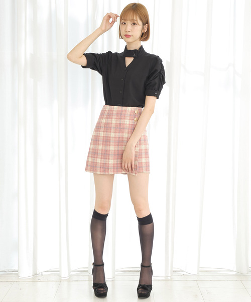 TITTY&CO.（ティティーアンドコー）の「ツイードチェックショートパンツ（その他パンツ・レディース・ピンク/イエロー/グリーン・SMALL/MEDIUM）」の14枚目の写真