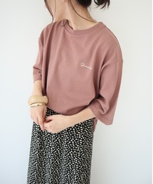 ロゴ刺繍オーバーサイズTシャツ