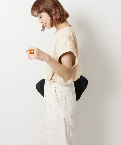 Spick & Span(スピックアンドスパン)の「インレーオーバーフレンチT◆(Tシャツ/カットソー・レディース・ホワイト/チャコールグレー/ベージュ・FREE)」の12枚目の写真