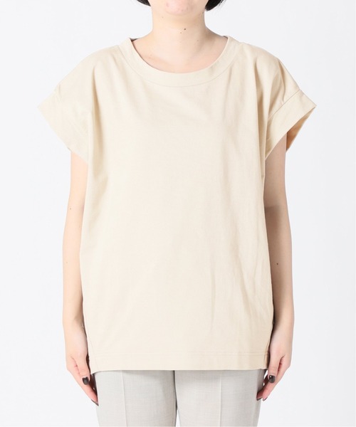 Spick & Span(スピックアンドスパン)の「インレーオーバーフレンチT◆(Tシャツ/カットソー・レディース・ホワイト/チャコールグレー/ベージュ・FREE)」の22枚目の写真