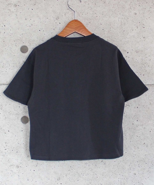 THE CASUAL（カジュアル）の「ビッグシルエット短丈フリル袖プリントTシャツ キッズ（Tシャツ/カットソー・キッズ・チャコール/ベージュ/オフホワイト・110cm/160cm/130cm/120cm/150cm/140cm）」の7枚目の写真