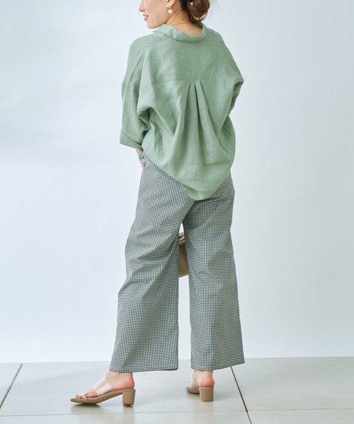 prose verse（プロズヴェール）の「ボタンアクセントマリンパンツ（その他パンツ・レディース・ブラック/オフホワイト/ブルー/モカ・ﾌﾘ-）」の9枚目の写真