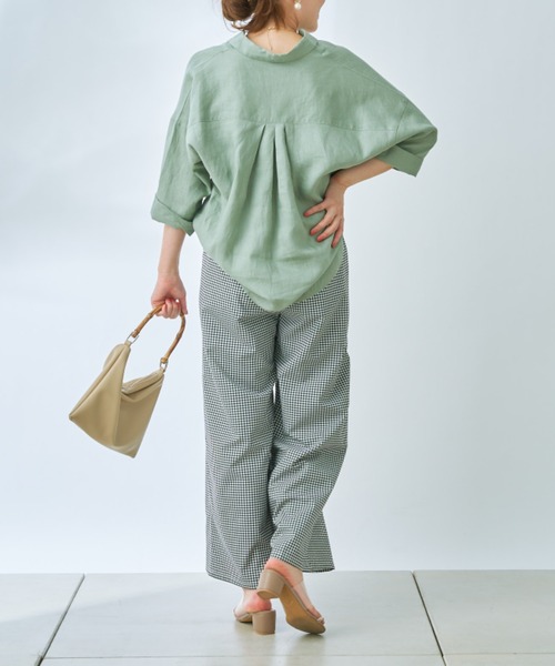 prose verse（プロズヴェール）の「ボタンアクセントマリンパンツ（その他パンツ・レディース・ブラック/オフホワイト/ブルー/モカ・ﾌﾘ-）」の10枚目の写真