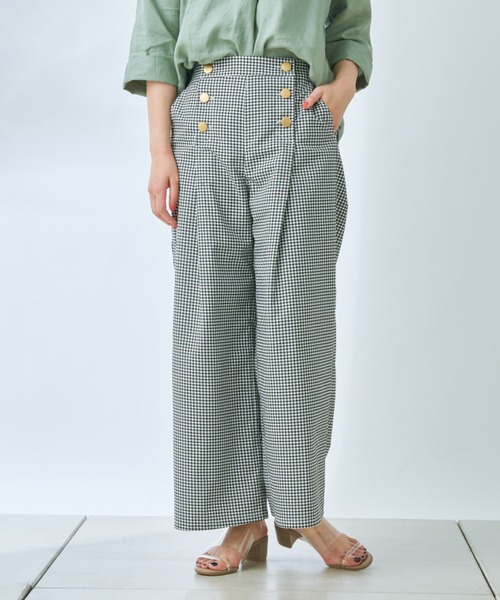 prose verse（プロズヴェール）の「ボタンアクセントマリンパンツ（その他パンツ・レディース・ブラック/オフホワイト/ブルー/モカ・ﾌﾘ-）」の15枚目の写真