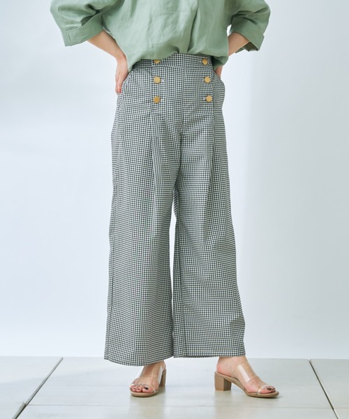 prose verse（プロズヴェール）の「ボタンアクセントマリンパンツ（その他パンツ・レディース・ブラック/オフホワイト/ブルー/モカ・ﾌﾘ-）」の16枚目の写真