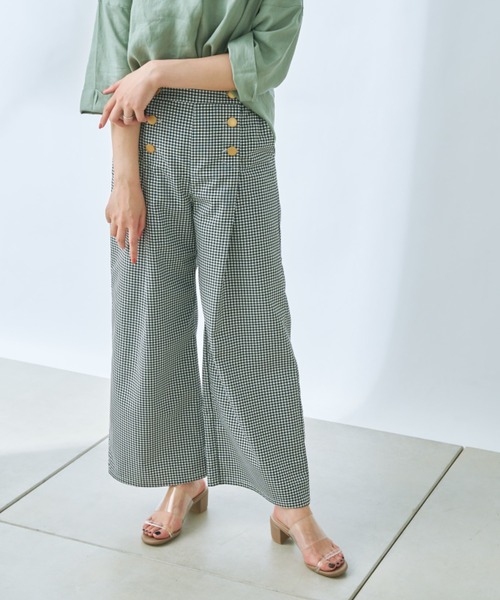 prose verse（プロズヴェール）の「ボタンアクセントマリンパンツ（その他パンツ・レディース・ブラック/オフホワイト/ブルー/モカ・ﾌﾘ-）」の21枚目の写真