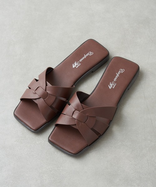 CIAOPANIC TYPY（チャオパニックティピー）の「編み込みサンダル（サンダル・レディース・ダークブラウン/モカ・38/36/37）」の5枚目の写真