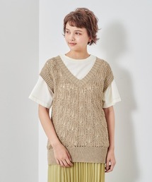 クロシェ　ニットベスト