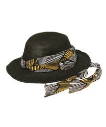 14+ | 柄リボン巻きジュートハット(ハット)