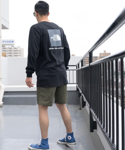 THE NORTH FACE(ザノースフェイス)の「THE NORTH FACE ボックスロゴロングスリーブT(Tシャツ/カットソー・メンズ・ホワイト/ブラック・SMALL/MEDIUM/LARGE/X-LARGE/X-SMALL)」の12枚目の写真