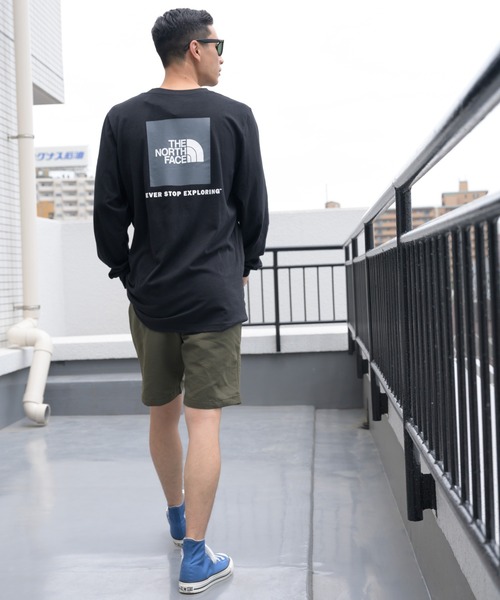 THE NORTH FACE(ザノースフェイス)の「THE NORTH FACE ボックスロゴロングスリーブT(Tシャツ/カットソー・メンズ・ホワイト/ブラック・SMALL/MEDIUM/LARGE/X-LARGE/X-SMALL)」の6枚目の写真