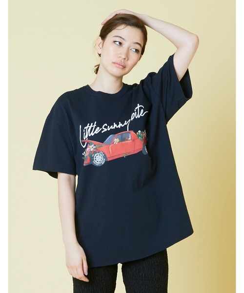 Little sunny bite（リトルサニーバイト）の「Car print tee（Tシャツ/カットソー・レディース・ホワイト/レッド/ブラック・SMALL/MEDIUM）」の3枚目の写真