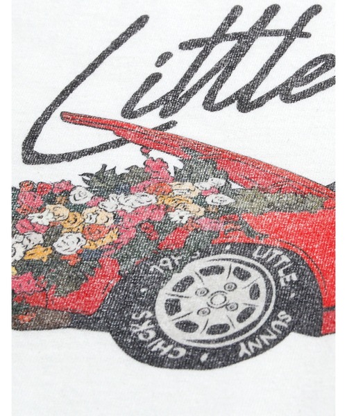 Little sunny bite（リトルサニーバイト）の「Car print tee（Tシャツ/カットソー・レディース・ホワイト/レッド/ブラック・SMALL/MEDIUM）」の4枚目の写真