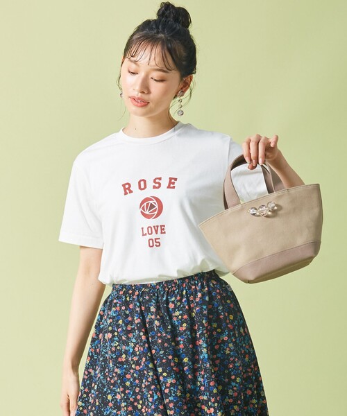 ANEVER(アンエバー)の「【BURNET】洗える SEASONAL FLOWERS Tシャツ(Tシャツ/カットソー・レディース・ホワイト/ホワイト系その他/ブルー系その他2/レッド/ブルー系/イエロー/オレンジ/グリーン/ブルー系その他/ローズ系/黄緑系/ピンク・46/38/36)」の14枚目の写真