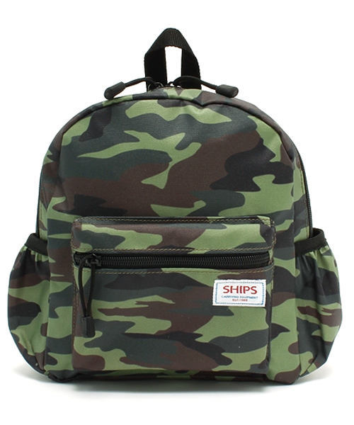 SHIPS(シップス)の「SHIPS KIDS:デイパック S(カモフラージュ)(バックパック/リュック・キッズ・オリーブ・ONE SIZE)」の1枚目の写真