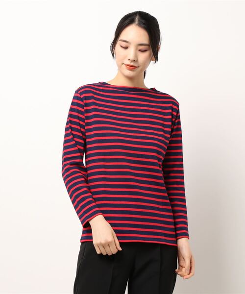 SAINT JAMES（セントジェームス）の「【 SAINT JAMES / セントジェームス】GUILD UA  バスクシャツ Tシャツ 2503（Tシャツ/カットソー・レディース・ブラック系その他/ネイビー/レッド系その他・0/1）」の3枚目の写真