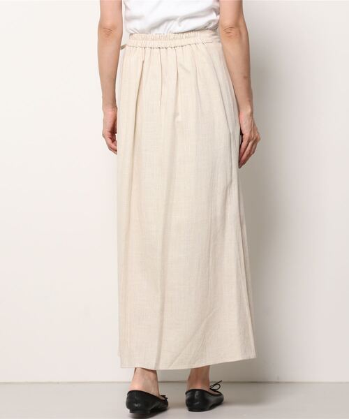 NANO universe（ナノユニバース）の「ラップ風スカート（スカート・レディース・ベージュ/カーキ/ネイビー・FREE）」の4枚目の写真