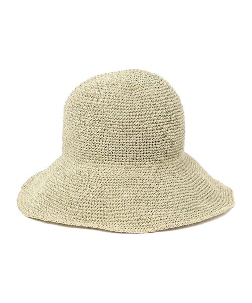 SHIPS（シップス）の「〈折り畳み可能〉ペーパー細編みハット（ニットキャップ/ビーニー・レディース・ナチュラル/ブラウン/ライトグリーン・ONE SIZE）」の4枚目の写真