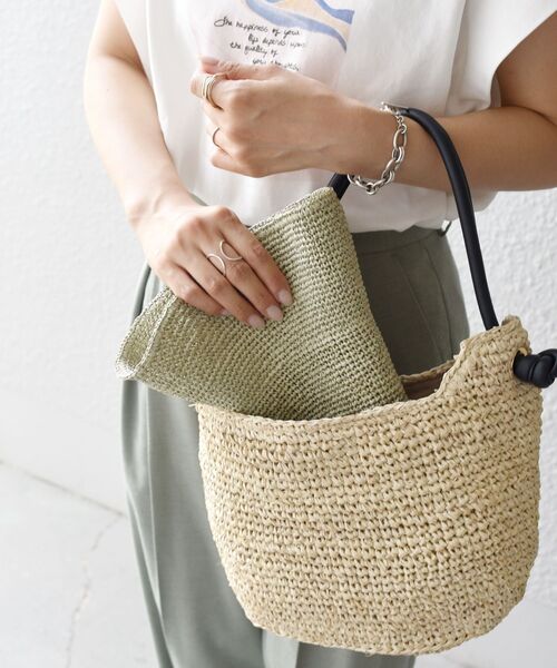 SHIPS（シップス）の「〈折り畳み可能〉ペーパー細編みハット（ニットキャップ/ビーニー・レディース・ナチュラル/ブラウン/ライトグリーン・ONE SIZE）」の13枚目の写真