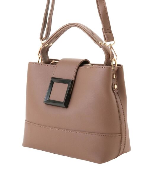 dazzlin（ダズリン）の「スクエアパーツバッグ（ハンドバッグ・レディース・ブラック/モカ・FREE）」の8枚目の写真