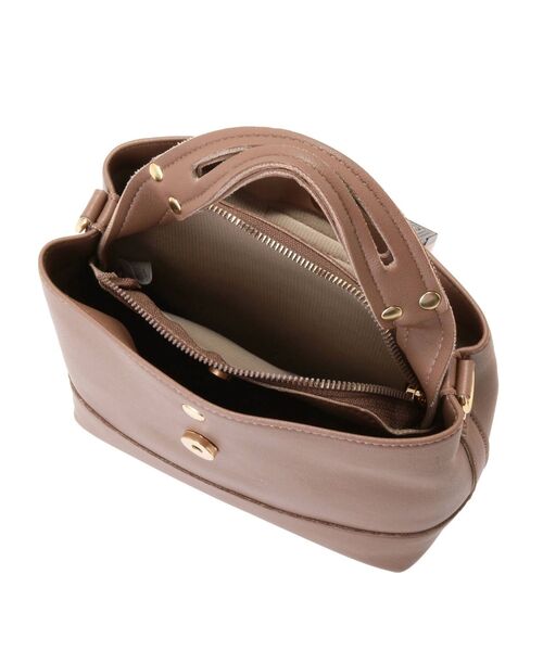 dazzlin（ダズリン）の「スクエアパーツバッグ（ハンドバッグ・レディース・ブラック/モカ・FREE）」の4枚目の写真