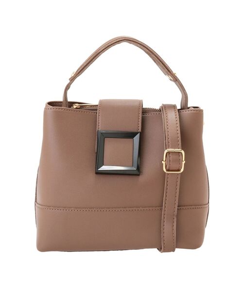 dazzlin（ダズリン）の「スクエアパーツバッグ（ハンドバッグ・レディース・ブラック/モカ・FREE）」の10枚目の写真