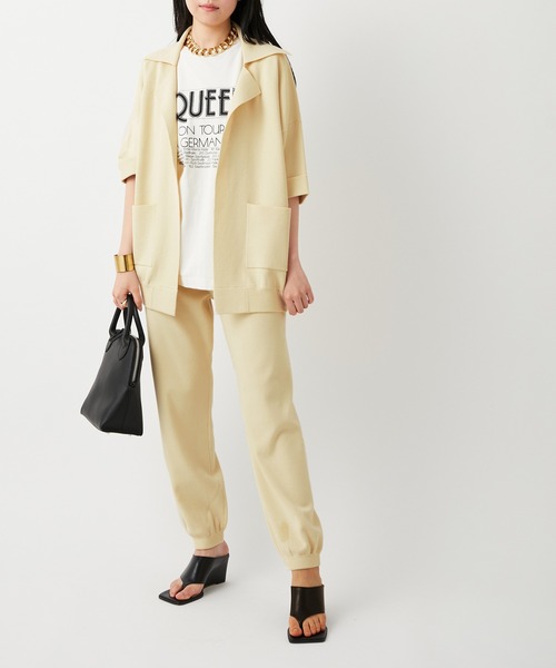 ADAM ET ROPE'（アダムエロペ）の「【セットアップ対応】メンアセリネンニットパンツ（その他パンツ・レディース・ブラック/ベージュ/ピンク・FREE）」の9枚目の写真