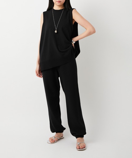 ADAM ET ROPE'（アダムエロペ）の「【セットアップ対応】メンアセリネンニットパンツ（その他パンツ・レディース・ブラック/ベージュ/ピンク・FREE）」の7枚目の写真