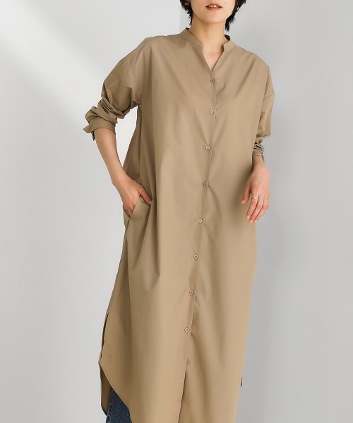 Bou Jeloud（ブージュルード）の「【はあちゅう×BouJeloud】２wayバックフレアシャツワンピース（ワンピース・レディース・ベージュ/パープル/ネイビー・FREE）」の21枚目の写真