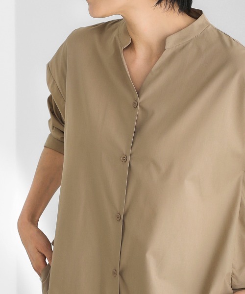 Bou Jeloud（ブージュルード）の「【はあちゅう×BouJeloud】２wayバックフレアシャツワンピース（ワンピース・レディース・ベージュ/パープル/ネイビー・FREE）」の19枚目の写真