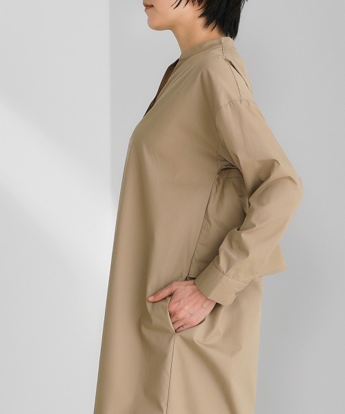 Bou Jeloud（ブージュルード）の「【はあちゅう×BouJeloud】２wayバックフレアシャツワンピース（ワンピース・レディース・ベージュ/パープル/ネイビー・FREE）」の9枚目の写真