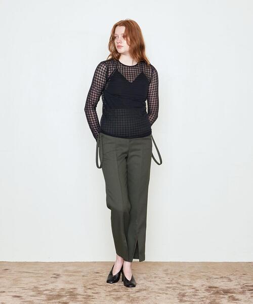 AEWEN MATOPH（イウエン マトフ）の「＜AEWEN MATOPH（イウエン マトフ）＞シアー ハウンドトゥース クルーネックニット（ニット/セーター・レディース・ライトブルー/ブラック/オフホワイト・FREE）」の9枚目の写真