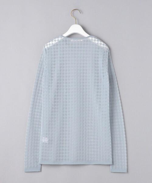 AEWEN MATOPH（イウエン マトフ）の「＜AEWEN MATOPH（イウエン マトフ）＞シアー ハウンドトゥース クルーネックニット（ニット/セーター・レディース・ライトブルー/ブラック/オフホワイト・FREE）」の14枚目の写真