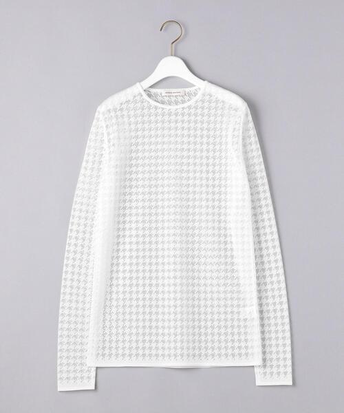 AEWEN MATOPH（イウエン マトフ）の「＜AEWEN MATOPH（イウエン マトフ）＞シアー ハウンドトゥース クルーネックニット（ニット/セーター・レディース・ライトブルー/ブラック/オフホワイト・FREE）」の19枚目の写真