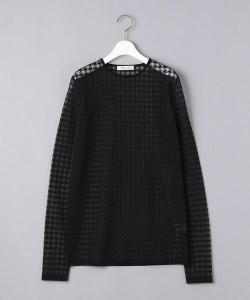 AEWEN MATOPH（イウエン マトフ）の「＜AEWEN MATOPH（イウエン マトフ）＞シアー ハウンドトゥース クルーネックニット（ニット/セーター・レディース・ライトブルー/ブラック/オフホワイト・FREE）」の21枚目の写真