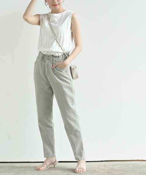 rps（アールピーエス）の「ワイドリブタンクトップ（タンクトップ・レディース・ブラック/ライトベージュ/オレンジ/オフホワイト/ブルーグリーン/ブラウン・M）」の22枚目の写真