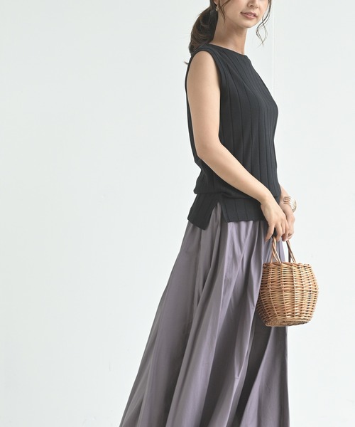 rps（アールピーエス）の「ワイドリブタンクトップ（タンクトップ・レディース・ブラック/ライトベージュ/オレンジ/オフホワイト/ブルーグリーン/ブラウン・M）」の15枚目の写真