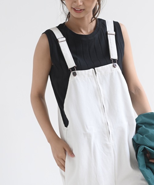 rps（アールピーエス）の「ワイドリブタンクトップ（タンクトップ・レディース・ブラック/ライトベージュ/オレンジ/オフホワイト/ブルーグリーン/ブラウン・M）」の16枚目の写真