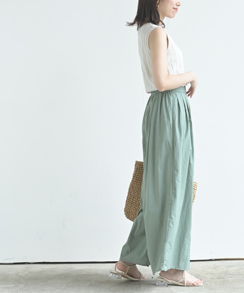 rps（アールピーエス）の「ワイドリブタンクトップ（タンクトップ・レディース・ブラック/ライトベージュ/オレンジ/オフホワイト/ブルーグリーン/ブラウン・M）」の9枚目の写真