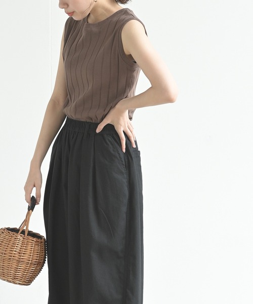 rps（アールピーエス）の「ワイドリブタンクトップ（タンクトップ・レディース・ブラック/ライトベージュ/オレンジ/オフホワイト/ブルーグリーン/ブラウン・M）」の10枚目の写真