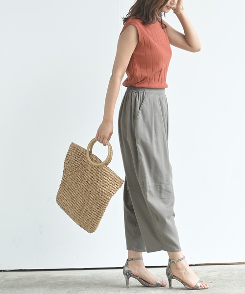 rps（アールピーエス）の「ワイドリブタンクトップ（タンクトップ・レディース・ブラック/ライトベージュ/オレンジ/オフホワイト/ブルーグリーン/ブラウン・M）」の19枚目の写真