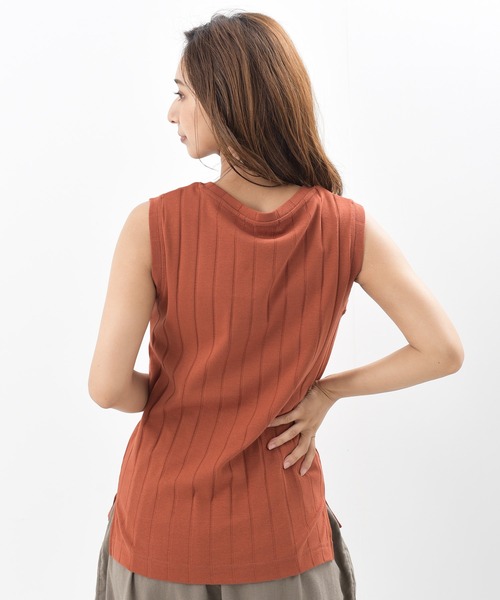 rps（アールピーエス）の「ワイドリブタンクトップ（タンクトップ・レディース・ブラック/ライトベージュ/オレンジ/オフホワイト/ブルーグリーン/ブラウン・M）」の20枚目の写真